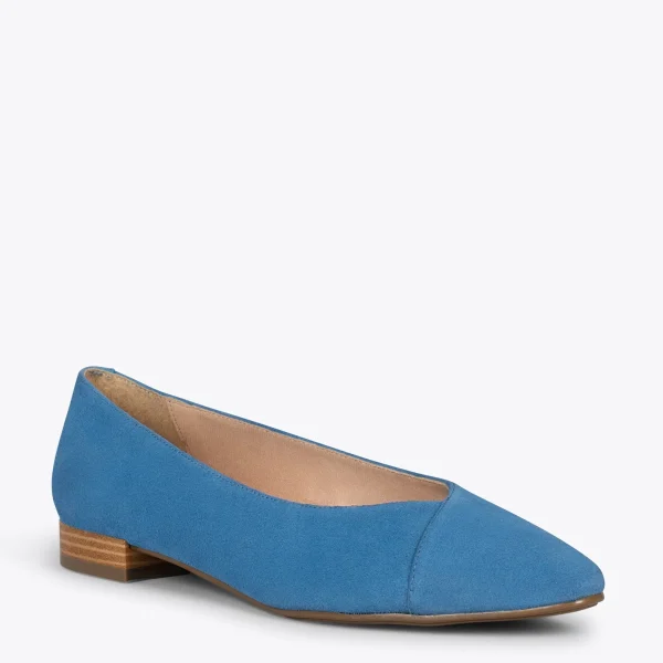 MiMaO ShopOnline MARIE – Chaussures à Talon Bas Et Bout Fin BLEU 5