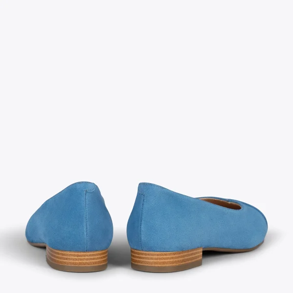 MiMaO ShopOnline MARIE – Chaussures à Talon Bas Et Bout Fin BLEU 4
