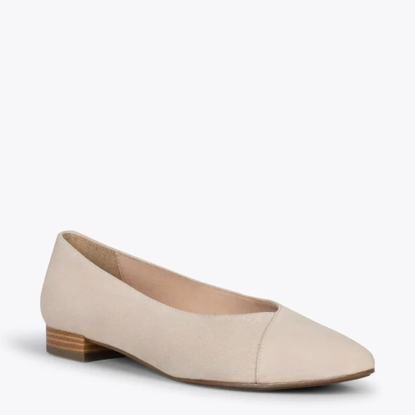MiMaO ShopOnline MARIE – Chaussures à Talon Bas Et Bout Fin BEIGE 5