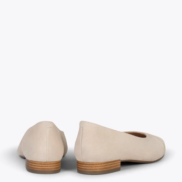 MiMaO ShopOnline MARIE – Chaussures à Talon Bas Et Bout Fin BEIGE 4