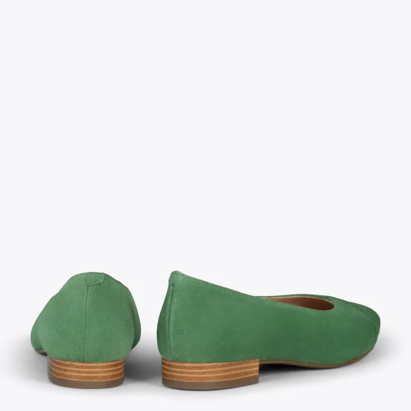 MiMaO ShopOnline MARIE – Chaussures à Talon Bas Et Bout Fin VERT 4
