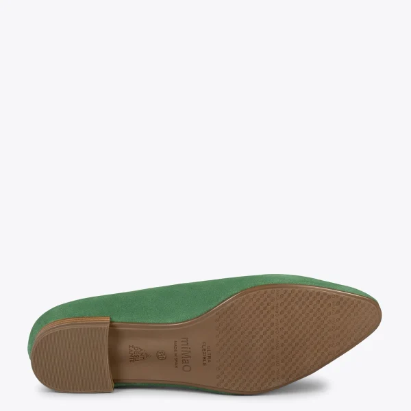 MiMaO ShopOnline MARIE – Chaussures à Talon Bas Et Bout Fin VERT 6