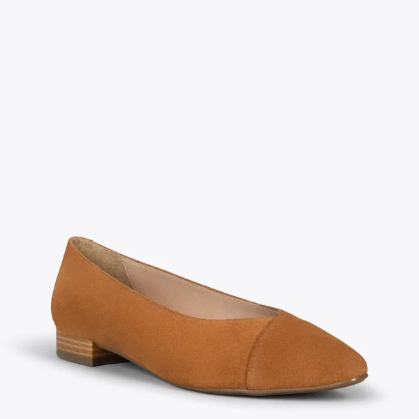 MiMaO ShopOnline MARIE – Chaussures à Talon Bas Et Bout Fin CAMEL 5
