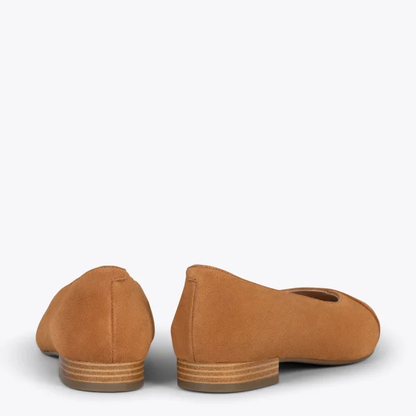 MiMaO ShopOnline MARIE – Chaussures à Talon Bas Et Bout Fin CAMEL 4