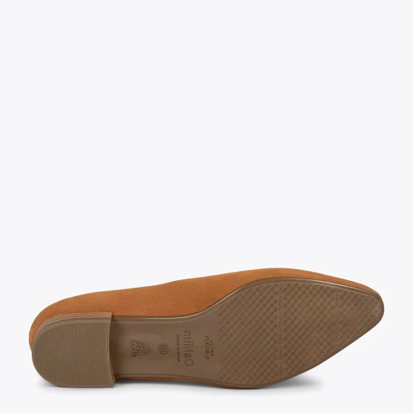 MiMaO ShopOnline MARIE – Chaussures à Talon Bas Et Bout Fin CAMEL 6