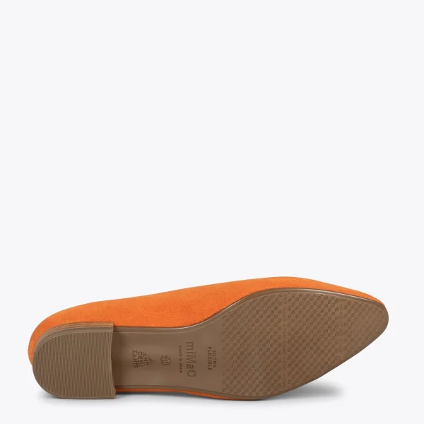 MiMaO ShopOnline MARIE – Chaussures à Talon Bas Et Bout Fin ORANGE 6