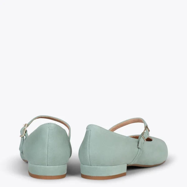 MiMaO ShopOnline BABIES – Ballerines à Bracelet VERT EAU 4