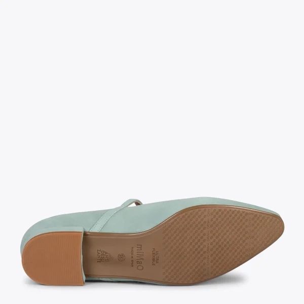 MiMaO ShopOnline BABIES – Ballerines à Bracelet VERT EAU 6