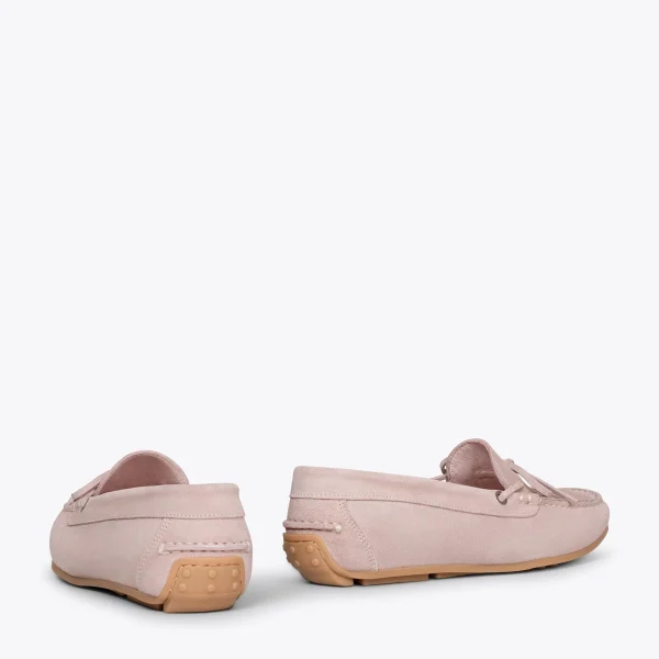 MiMaO ShopOnline BOUCLE – Mocassins Pour Femme à Semelle Amovible NUDE 4