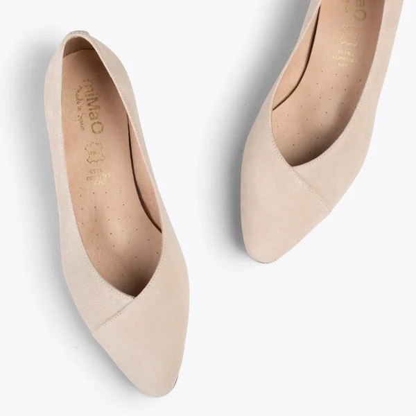 MiMaO ShopOnline MARIE – Chaussures à Talon Bas Et Bout Fin BEIGE 3