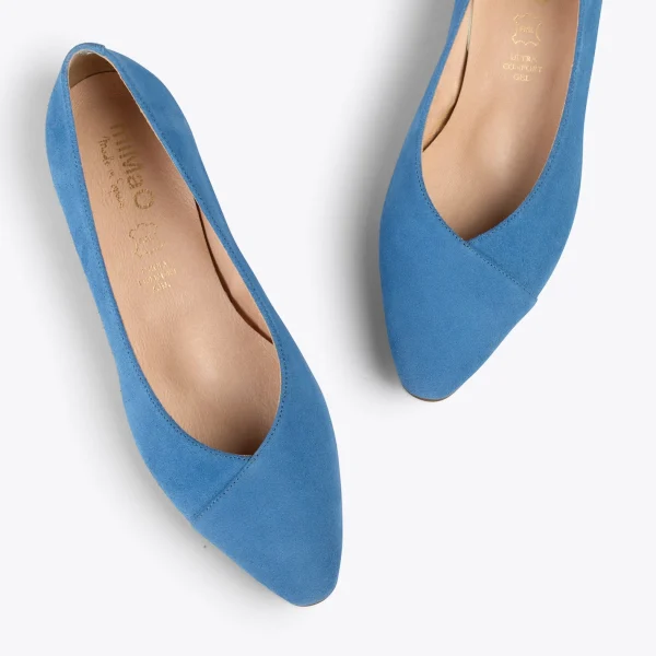 MiMaO ShopOnline MARIE – Chaussures à Talon Bas Et Bout Fin BLEU 3