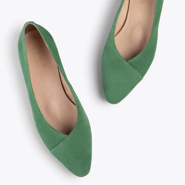 MiMaO ShopOnline MARIE – Chaussures à Talon Bas Et Bout Fin VERT 3