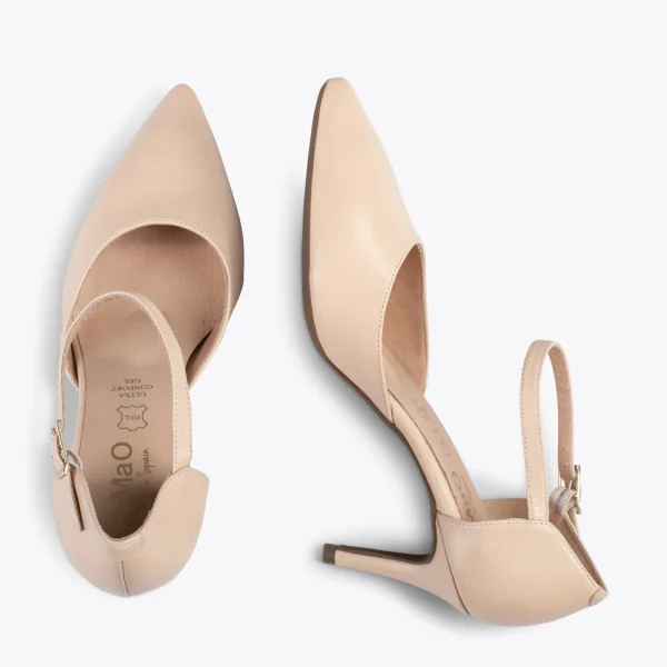 MiMaO ShopOnline DONNA – Chaussures De Soirée Confortables à Talon BEIGE 3