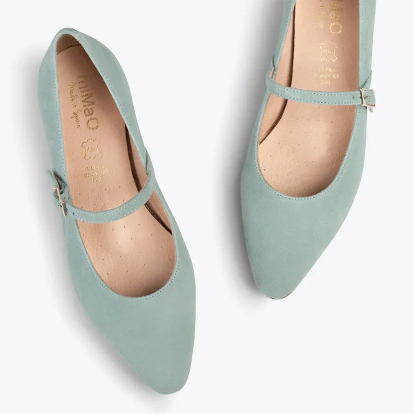 MiMaO ShopOnline BABIES – Ballerines à Bracelet VERT EAU 3