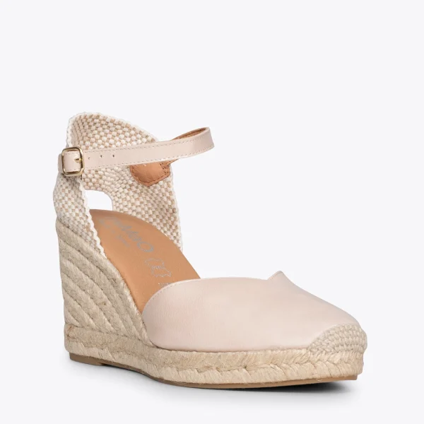 MiMaO ShopOnline NERJA VERNI – Espadrilles Compensées Talon Haut Avec Boucle BEIGE 5