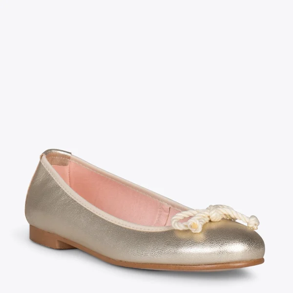 MiMaO ShopOnline BALLET – Ballerines Pour Femme DORÉ 5