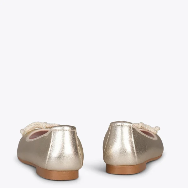 MiMaO ShopOnline BALLET – Ballerines Pour Femme DORÉ 4