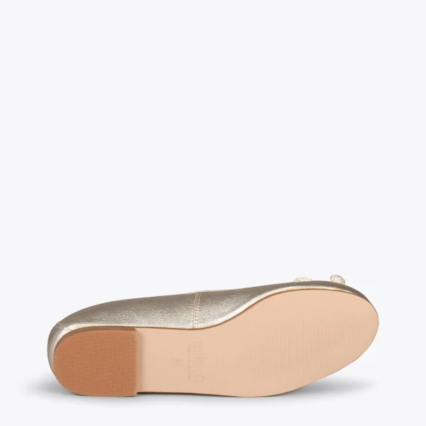 MiMaO ShopOnline BALLET – Ballerines Pour Femme DORÉ 6