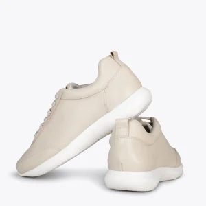 MiMaO ShopOnline MIAMI – Baskets En Cuir Nappa à Lacets BEIGE 13