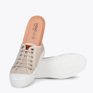 MiMaO ShopOnline BAMBA – Baskets Casual En Toile Pour Femme BEIGE 17