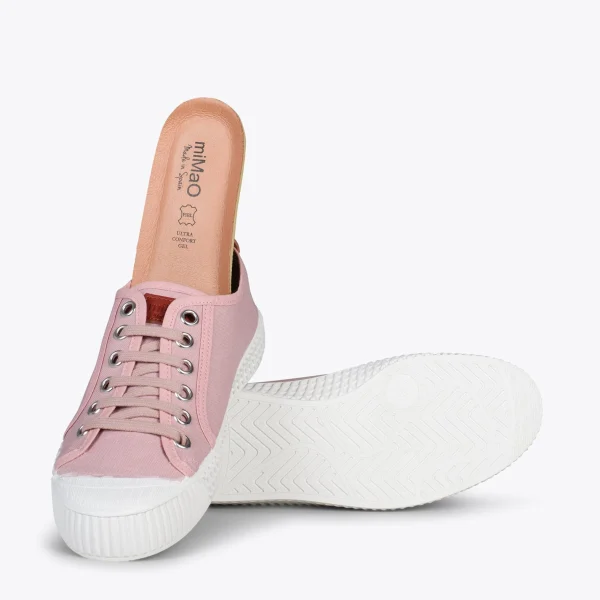 MiMaO ShopOnline BAMBA – Baskets Casual En Toile Pour Femme ROSE 6