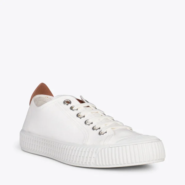 MiMaO ShopOnline BAMBA – Baskets Casual En Toile Pour Femme BLANC 5