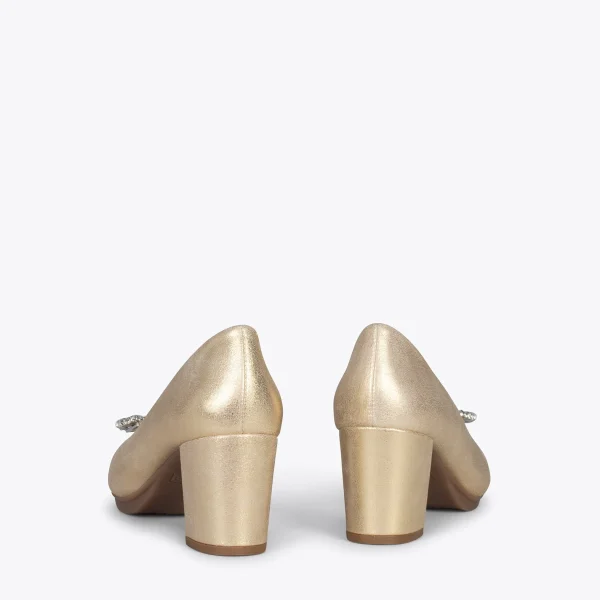 MiMaO ShopOnline URBAN S BIJOU – Chaussures à Talon Strass DORÉ 4