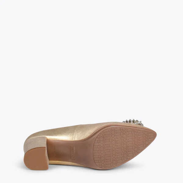 MiMaO ShopOnline URBAN S BIJOU – Chaussures à Talon Strass DORÉ 6