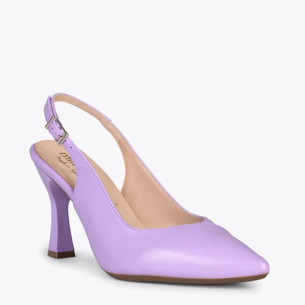 MiMaO ShopOnline GLAM À BRIDE ARRIÈRE – Chaussures à Talon En Cuir Nappa LILA 5