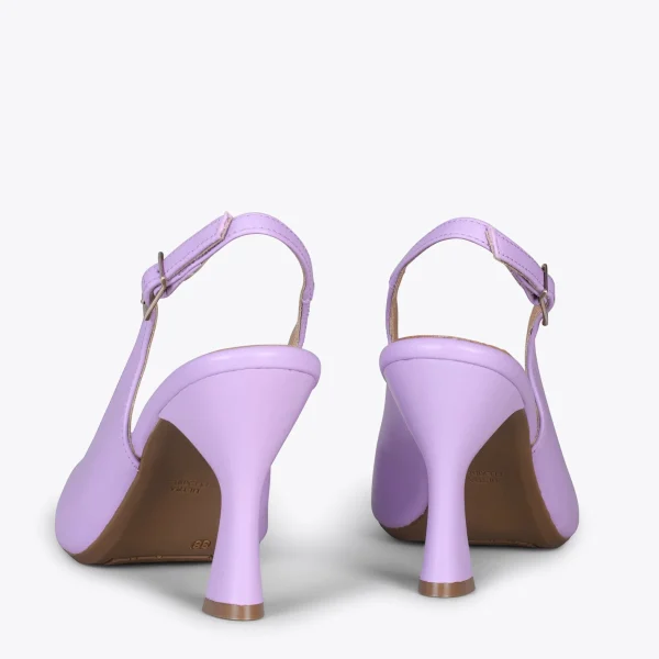 MiMaO ShopOnline GLAM À BRIDE ARRIÈRE – Chaussures à Talon En Cuir Nappa LILA 4