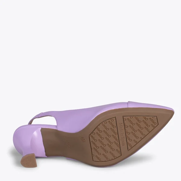 MiMaO ShopOnline GLAM À BRIDE ARRIÈRE – Chaussures à Talon En Cuir Nappa LILA 6