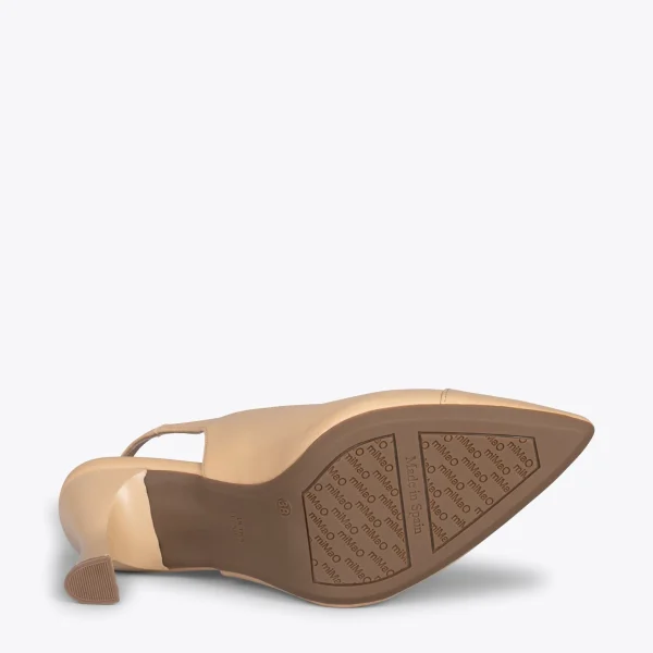 MiMaO ShopOnline GLAM À BRIDE ARRIÈRE – Chaussures à Talon En Cuir Nappa SABLE 6