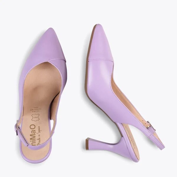 MiMaO ShopOnline GLAM À BRIDE ARRIÈRE – Chaussures à Talon En Cuir Nappa LILA 3
