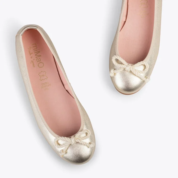 MiMaO ShopOnline BALLET – Ballerines Pour Femme DORÉ 3