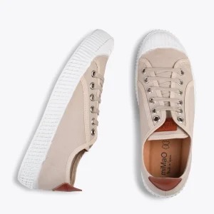 MiMaO ShopOnline BAMBA – Baskets Casual En Toile Pour Femme BEIGE 11