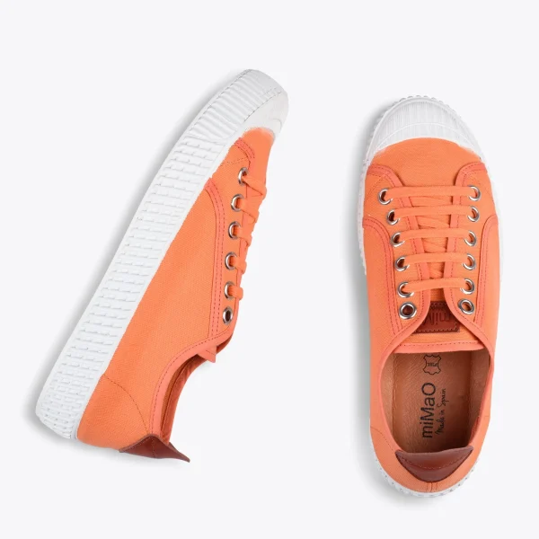 MiMaO ShopOnline BAMBA – Baskets Casual En Toile Pour Femme ORANGE 3