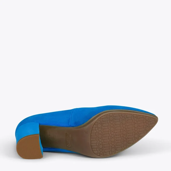 MiMaO ShopOnline URBAN S – Chaussures à Talon Moyen En Daim BLEU ROI 6