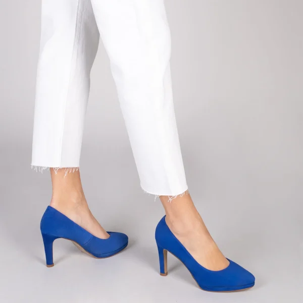 MiMaO ShopOnline PLATEFORME – Escarpins à Talon Haut Et Plateforme BLEU ROI 7