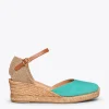 MiMaO ShopOnline ALTEA – Espadrilles à Talon Moyen VERT EAU 20