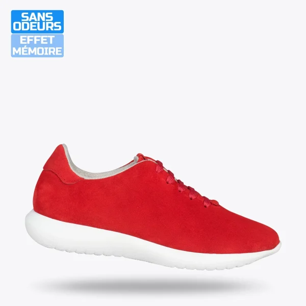 MiMaO ShopOnline WALK – Baskets Confortables Pour Femme ROUGE 1