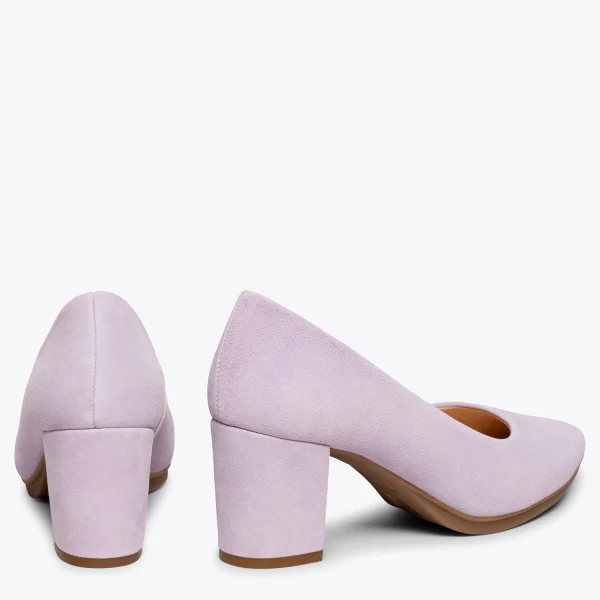 MiMaO ShopOnline URBAN S – Chaussures à Talon Moyen En Daim LILA 4