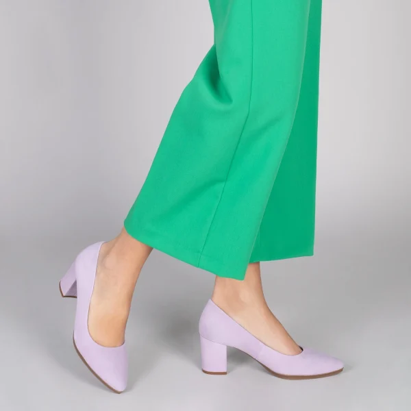 MiMaO ShopOnline URBAN S – Chaussures à Talon Moyen En Daim LILA 7