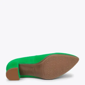MiMaO ShopOnline URBAN S – Chaussures à Talon Moyen En Daim VERT 17