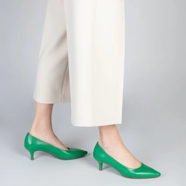 MiMaO ShopOnline URBAN KITTEN – Chaussures à Talon Kitten En Cuir Nappa VERT 7