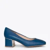 MiMaO ShopOnline Femme – Chaussures à Talon Bas Et Bout Carré BLEU MARINE 22