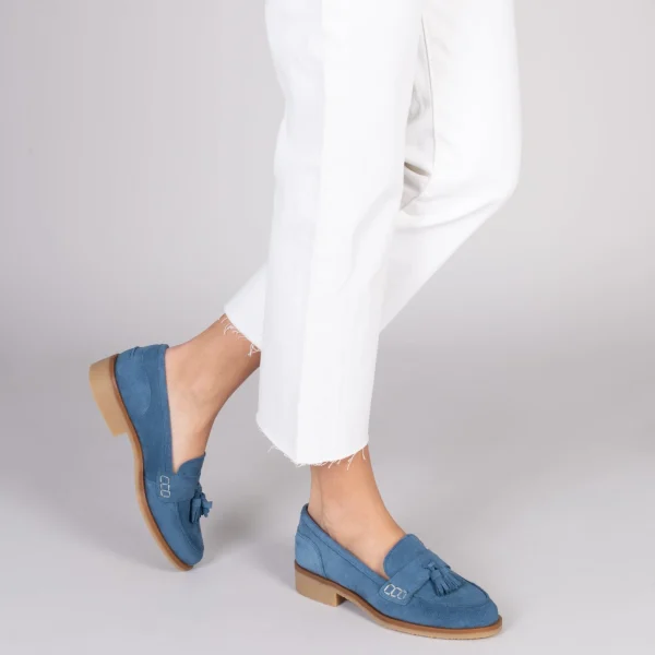 MiMaO ShopOnline CASTELLANO – Mocassins à Glands BLEU 7