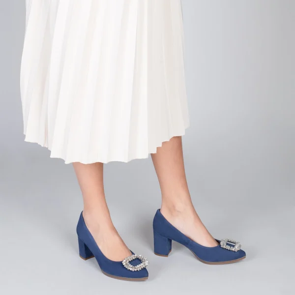 MiMaO ShopOnline URBAN S BIJOU – Chaussures à Talon Strass BLEU 7