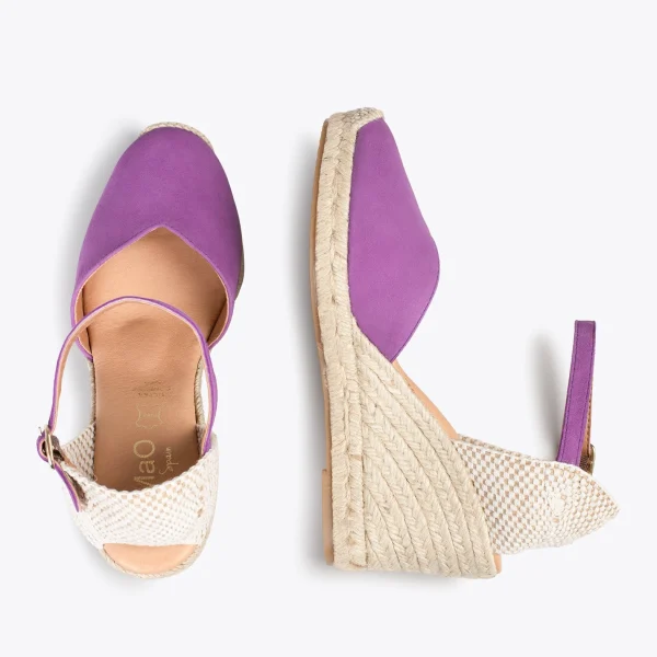 MiMaO ShopOnline NERJA – Espadrilles à Talon Haut VIOLET 3