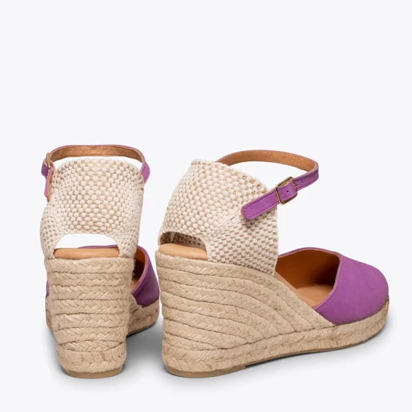 MiMaO ShopOnline NERJA – Espadrilles à Talon Haut VIOLET 4