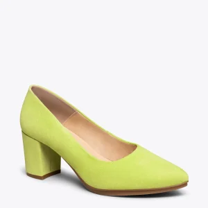 MiMaO ShopOnline URBAN S – Chaussures à Talon Moyen En Daim LIME 15